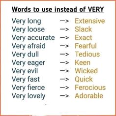 words to use instead of very