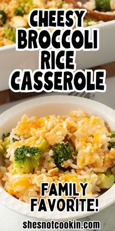 Broccoli rice casserole in white casserole dish. Rainy Day Dinner Ideas, Rainy Day Dinner, Rice And Cheese Casserole, Cheesy Rice Casserole, Cheese Casserole Recipes, Broccoli Cheese Casserole Easy, Broccoli And Cheese Recipe