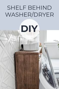 a washer and dryer sitting next to each other with the words diy on it