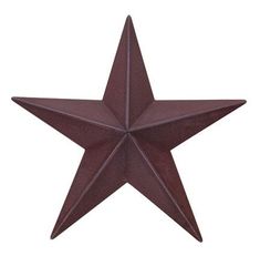 a brown metal star on a white background