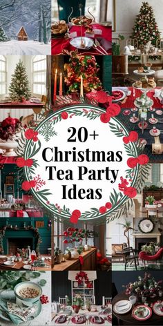 christmas tea party ideas with red and green decorations