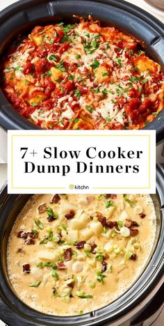 Explore a collection of 10 effortless slow cooker dinners that practically cook themselves, inspired by The Kitchn. These crockpot meal ideas are incredibly easy and straightforward, featuring a variety of soups, pulled pork, and curry dishes that add a unique and personal touch. Slow Cooker Dump, Crockpot Dump Recipes, Easy Crockpot Dinners, Dump Dinners, Dump Meals, Slow Cooker Desserts, Crockpot Dishes, Crock Pot Slow Cooker, Crockpot Recipes Slow Cooker