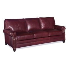 Burgundy Leather Sofa 3 Seater Leather Couch American Made Sofas & Loveseats LOOMLAN By Uptown Sebastian Dark Red Leather Couch, Dark Red Couch, Red Leather Couch, Burgundy Leather Sofa, Red Leather Couches, Dream Couch, Red Leather Sofa, Sofa Back Cushions, Sofa 3 Seater