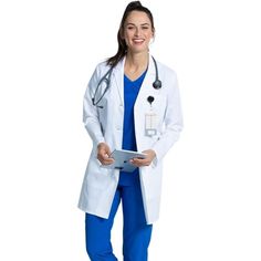 This Cherokee White Project Lab Coat Is A Must-Have For Any Professional Setting. It Features Notched Lapels, A Button Closure, And 3 Pockets. It's Made From A Stretchy Cotton Blend For Comfort And Flexibility. Brand: Project Lab By Cherokee Color: White Size: Small Style: Stretch Material: Cotton Blend Features: Notched Lapels, Button Closure, 3 Pockets, Stretch Approximately 33" Long Size: Womens S Condition: New With Tags Features: Stretch Women's Lab Coat, Scrubs Dress, Fit Scrubs, Cherokee Woman, Lab Coats, Back Shoulder, Tonga, Samoa, Zambia