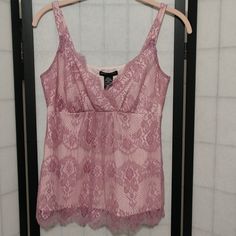 Nwt. New York & Company Lavender Lacy Camisole Top Sz Xs Please See Pic For Materials. Bn28 Bust 30" Length 23.5" Purple V-neck Top With Built-in Bra, Purple Camisole Top With Built-in Bra, Fitted Lavender Sleeveless Camisole, Feminine Sleeveless Purple Top, Fitted Sleeveless Lavender Camisole, Fitted Lavender Camisole, Purple Tank Camisole For Spring, Purple Camisole With Built-in Bra, Fitted Lavender Camisole Top