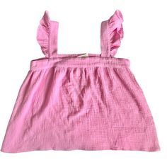 S.Y.K. Boutique Fun2fun Pink Sleeveless Ruffle Strap Top Nwt Size Small Super Cute And Fun! Nwt Approximate Measurements: Chest (Ptp): 19" Length (Shoulder To Hem): 22" Waist: 24" Features: Summer Size: Small Condition: New With Tags Spring Cotton Tank Top With Ruffled Straps, Cute Ruffled Tank Top For Spring, Cute Ruffled Camisole Tank Top, Pink Sleeveless Summer Top, Cute Ruffled Tank Top, Cute Ruffled Cami Top, Pink Sleeveless Top For Day Out, Trendy Cotton Tank Top With Ruffles, Casual Ruffled Camisole Blouse