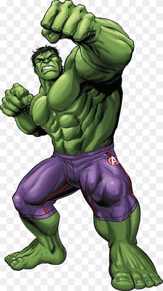 an image of the incredible hulk cartoon character png clipart, transparent background with no background