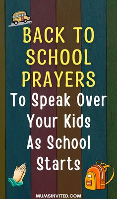 the back to school prayer is written on wood