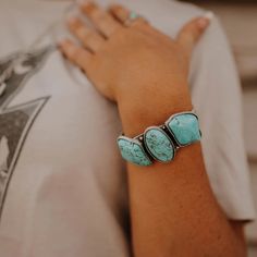 Trio Amigos Turquoise Cuff – Wild Junkie Turquoise Wedding Jewelry, Western Rings, Hand Cuffs, Western Turquoise, Turquoise Squash Blossom, Candy Collection, Turquoise Wedding, Squash Blossom Necklace, Turquoise Cuff