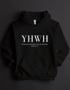 YHWH Unisex Hooded Sweatshirt God Hoodies, Christian Wear, Hoodies Design Ideas, Christian Sweaters, Exodus 3, Christian Shirts Designs, Nature Of God, Christian Hoodies, Name Of God