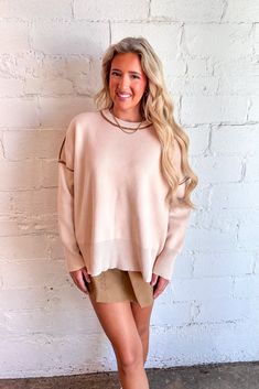 Oversized Sweater Cooler Weather, Cozy Sweaters, Quality Fabric, Rompers, Relaxed Fit, Boutique, How To Wear