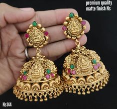 Ear Rings Gold, Gold Indian Wedding, 1 Gram Gold Jewellery, Indian Wedding Jewelry Sets, New Gold Jewellery Designs