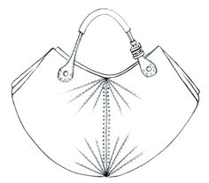 Satchels Fashion Accessories Illustration, Abstract Pencil Drawings, Illustrator Template