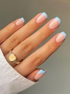 Unghie Sfumate, French Tip Nail Designs, French Manicure Nails, French Tip Acrylic Nails, Simple Acrylic Nails, Classy Acrylic Nails