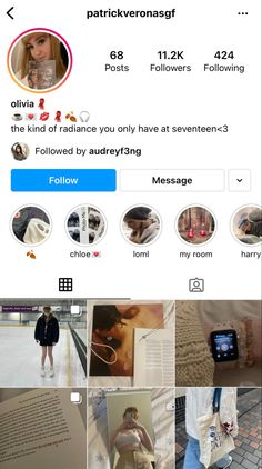 an instagram page with multiple pictures and text