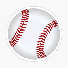 a baseball ball with red stitching on the side and white backgroung