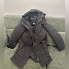 Canada Goose Down Jacket Women S Black, Like New, Few Stitches Came Out For Pocket Zipper Right Side Chest Pocket See Last Picture, Not Visible When Wearing. Model Is 5’6. 100% Authentic, Bought From Bergdorf Goodman New York. Canada Goose Jacket, Side Chest, Jacket Women, Utility Jacket, Bergdorf Goodman, Canada Goose, Canada Goose Jackets, Right Side, Chest Pocket