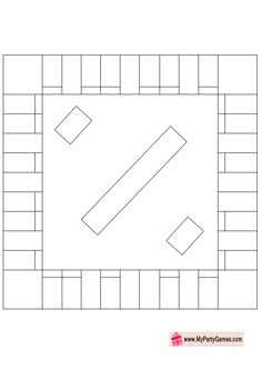 a floor plan with squares and rectangles in the shape of a square, which is