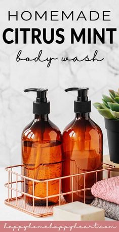 How To Make Body Wash, Homemade Body Wash Recipe, Mint Body Wash, Hearth Witch, Body Wash Recipe, Diy Body Wash, Homemade Body Wash, Liquid Body Wash, Cleaner Living