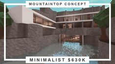 an image of a house that is in minecraft with the words mountaintop concept