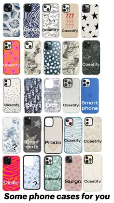 some phone cases for you in different colors and sizes, all with the same pattern