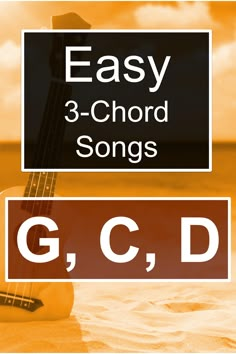 the words easy 3 - chords are in front of an image of a ukulele