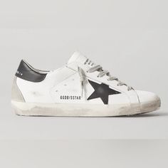 Brand New Golden Goose Superstar Distressed Leather Sneakers Never Worn Before In Perfect Condition Golden Goose Sneakers Superstar, Golden Goose Black, Golden Goose Sneakers Stardan, Golden Goose Sneakers Black, Golden Goose Sneakers Sale, Golden Goose Shoes, Golden Goose, Gift List, Distressed Leather