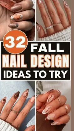 Cute Fall Nail Designs Autumn, Fall Nail Designs Autumn Classy Almond, Nail Inspo Short Fall, Minimalist Fall Nails, Short Fall Nail Ideas, Short Fall Nail, Easy Fall Nail Designs, Chic Manicure, Pedicure Designs Toenails