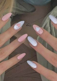 Very Simple Nail Designs, Engagement Nails, February Nails, Cute Gel Nails, Blue Nail