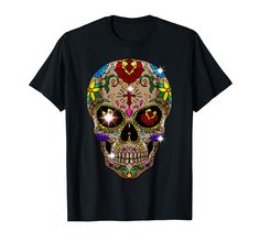 PRICES MAY VARY. Our Sugar Skull Day Of The Dead Cool Bone Head Skulls Men Women Youth Apparel is the perfect graphic clothing for Skull Fans . It's a great present idea for Birthday or Christmas. People who love Skeleton, Dead Head or Death will love this clothing. Great present for Men, Women, and Kids. Lightweight, Classic fit, Double-needle sleeve and bottom hem Sugar Skull Shirt, Plus Size Halloween Costumes, Sugar Skull Halloween, Skull Day Of The Dead, Halloween Costumes Diy, Halloween Shirts Kids, Sugar Skull Tattoos, Tattoo Shirts, Skull Gifts