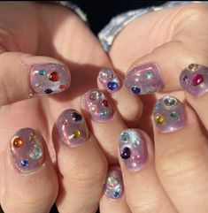 Em Nails, Hello Nails, Colorful Nail, Really Cute Nails, Nails Only, Nail Ring, Kawaii Nails, Henna Tattoo Designs, Minimalist Nails