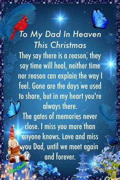 a poem to dad on his christmas day