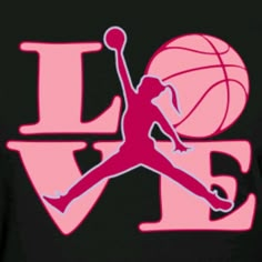 a women's t - shirt with the word love and a basketball on it