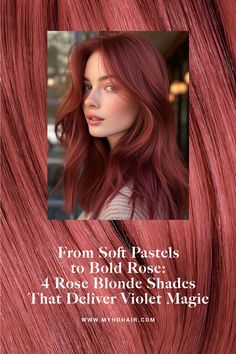 From Soft Pastels to Bold Rose: 4 Rose Blonde Shades That Deliver Violet Magic 
From soft pastels to bold rose shades, these 4 stunning hues bring violet magic and effortless elegance to any style. Discover your perfect Rose Blonde transformation! ✨ Chocolate Mauve Hair Color Formula, Rose Gold Red Hair, Pinky Red Hair, Dark Rose Gold Hair, Chocolate Mauve Hair, Rose Brown Hair, Dusty Rose Hair