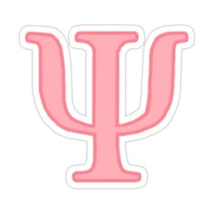 a pink sticker with the letter u on it