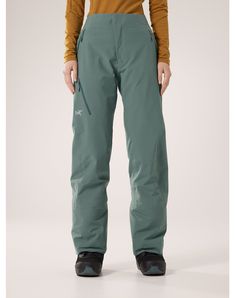 the north face women's snowboard pants in green