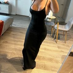 Black Maxi Dress Open Back With Cross Ties Side Leg Slit Very Sexy Cute Birthday Outfits, Dress Open Back, Cute Lazy Day Outfits, Lazy Day Outfits, Black Maxi, Birthday Outfit, Black Maxi Dress, Everyday Fashion, Open Back