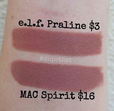 Dupe for Mac's spirit Velvet Teddy Mac, Maquillage Yeux Cut Crease, Mac Velvet Teddy, Mac Lipsticks, Makeup Lips, Elf Cosmetics, Elf Makeup, Trendy Makeup