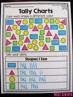 a printable worksheet for teaching shapes