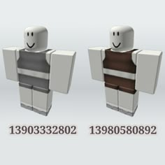 three different types of legos with faces and arms, one is white the other is brown