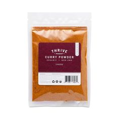 curry powder in a bag on a white background