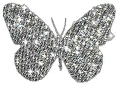 a butterfly with lots of sparkles on it's wings and wings spread out