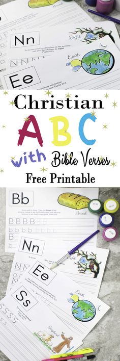 the printable bible worksheet for children to learn how to read and write