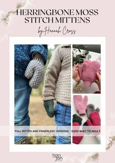 the book is about knitting and crocheting with pictures of mittens on it