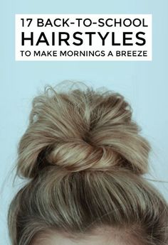 School's back in session and that means waking up to an alarm and the fleeting desire to perhaps comb your hair and put on a fresh outfit before heading out to class. It's tough. But your hairstyles don't have to be!  Check out these quick and easy 'dos that you can do in a flash in the morning — even after you've hit snooze six times. School Hairstyles, Back To School Hairstyles, School Looks, Quick Hairstyles, Hairstyles For School, Up Girl, Messy Bun, Hair Dos, Hair Day