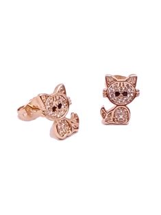 18K Gold Plated CZ Kitty Cat Stud Earrings, Super Light, Super Stylish, Bonnie London. -CARE TIPS- All jewellery can eventually tarnish, but your best defence is to be vigilant and properly care for your item. -Take it off at the pool, spa or the beach. -Don't wear it when sleeping, exercising or doing other physically strenuous activities. -Keep away contacting with perfumes, body oils and other chemicals including household cleaners. -Do not use chemical jewellery cleaners. -Gently polish with Cat Stud Earrings, Cat Earrings Studs, Body Oils, Pool Spa, Household Cleaners, Jewelry Cleaner, Kitty Cat, Body Oil, Care Tips