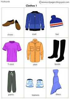 clothes and shoes are shown in this worksheet for kids to learn how to wear them