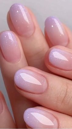 French Bride, Nails Neutral, Nails For Bride, Lilac Nails, Wedding Nails Glitter, Lavender Nails, Spring Nail Designs, Subtle Nails