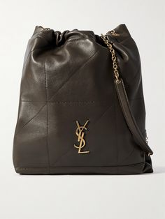 SAINT LAURENT's 'Jamie' bag has seen many iterations since its introduction by Creative Director Anthony Vaccarello in 2018 – each one as chic and timeless as the last. This version is crafted from supple leather that's quilted using the maison's signature 'Carré Rive Gauche' topstitching and embellished with a gold-tone 'YSL' logo plaque to match the adjustable chain straps. Stow your laptop, makeup pouch and spare flats inside. House Gate, Ysl Bags, Flat Dress Shoes, Ysl Logo, Floral Dresses Short, Anthony Vaccarello, Rive Gauche, Saint Laurent Bag, Makeup Pouch