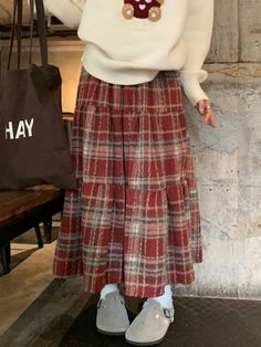 SPECIFICATIONSBrand Name: QiukichonsonMaterial: PolyesterStyle: CasualElasticity: Slight StrechOrigin: Mainland ChinaCN: GuangdongSeason: Autumn/WinterFabric Type: WoolenWaistline: empirePattern Type: PlaidFit Type: Regulai FitSilhouette: A-LINEDresses Length: Mid-CalfAge: JUNIORDecoration: RUFFLESPlace Of Origin: China (Mainland)is_customized: NoModel Number: 2023.12.25Gender: WOMEN size length(cm) waist(cm) hip(cm) one size 84 60-80 100 Casual Plaid Skirt For Winter, Casual Plaid Winter Skirt, Red Cotton Skirt For Winter, Red Pleated Skirt For Fall, Plaid Skirted Bottoms For Fall, Red Skirted Bottoms For Fall, Red Tiered Skirt For Fall, Winter Cotton Plaid Skirt, Winter Plaid Cotton Skirt